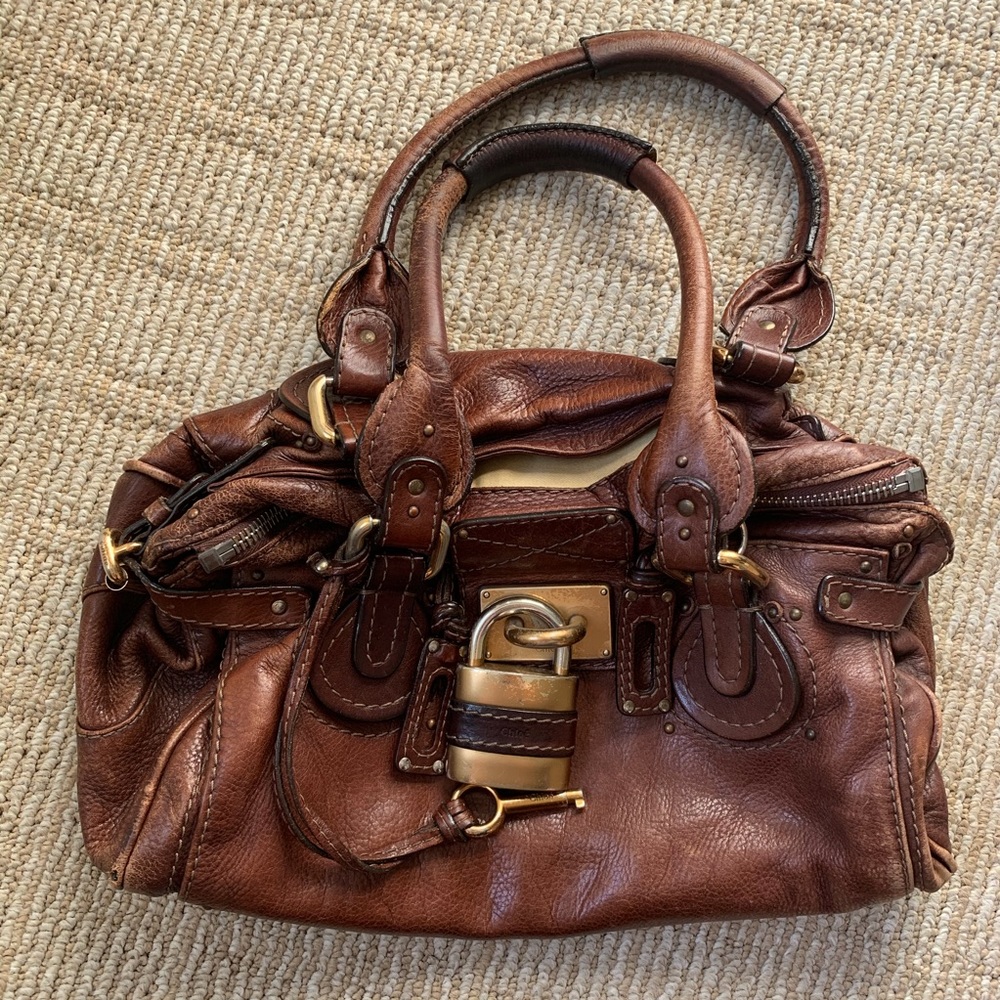 Very Worn Chocolate Brown Chloe Paddington Bag